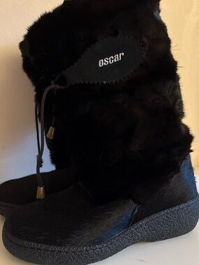 Oscar aprés ski  Black Faux Fur Winter Boots